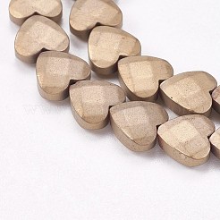 Electroplate non magnetici ematite sintetico fili di perline&nbsp;G-P367-I-03