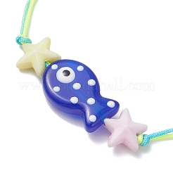 Браслеты из бисера ручной работы в технике лэмпворк для женщин BJEW-JB12511