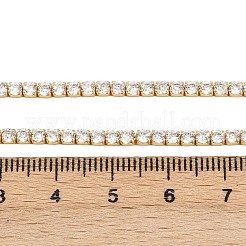 925 цепочка из стерлингового серебра с прозрачным кубическим цирконием STER-C016-02A-G02