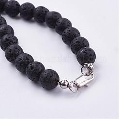 Морозные натуральные драгоценные камни из бисера ожерелья NJEW-JN01939