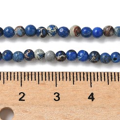 Brins de perles de jaspe impérial/régalite naturelle teintée/jaspe sédimentaire marin&nbsp;G-B124-C05-01