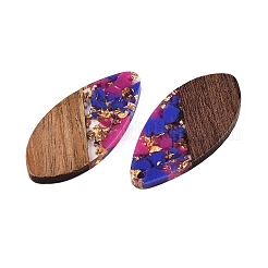 Подвески из прозрачной смолы и ореха&nbsp;RESI-T057-05G