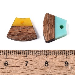 Ciondoli in resina opaca e trasparente e legno di noce&nbsp;RESI-N053-34