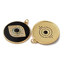 Настоящие 18к позолоченные латунные подвески с микропаве и кубическим цирконием&nbsp;ZIRC-L100-084G-06