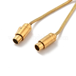 Регулируемый браслет-слайдер из нержавеющей стали 304 с круглой цепочкой-змейкой STAS-V008-25G