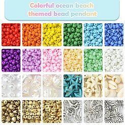 Наборы ювелирных украшений из стекла и бисера «сделай сам»&nbsp;DIY-FS0006-90