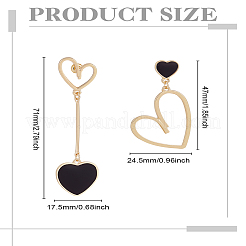 1 paire de boucles d'oreilles pendantes en alliage&nbsp;EJEW-LP0003-54G-02