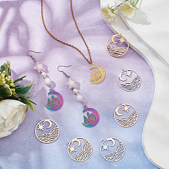 24 шт. подвески из нержавеющей стали 304 двух цветов&nbsp;STAS-DC0013-13