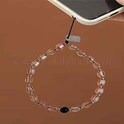 1 шт. ремешки для мобильного телефона из нержавеющей стали и стеклянных бусин&nbsp;AJEW-LP0005-91A