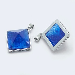 Голубые кулоны из арбузного каменного стекла&nbsp;G-O163-F10