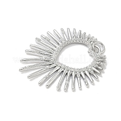 Pendentifs en laiton zircon cubique transparent&nbsp;KK-L254-04P