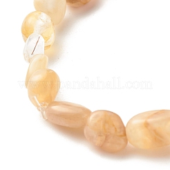 Bracciale elasticizzato con perline di pietra naturale naturale per bambini&nbsp;BJEW-JB07031-09