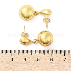 Круглые серьги-гвоздики из нержавеющей стали 304 EJEW-A125-47G