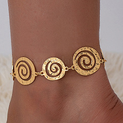 Браслеты на лодыжку из сплава в виде спиральной цепочки&nbsp;FS-WGDDAE2-01