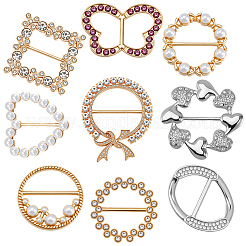 9 шт. 9-х стилевые пряжки из сплава&nbsp;AJEW-GF0011-33