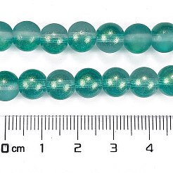 Нити матовых прозрачных стеклянных бусин&nbsp;X1-GLAA-P065-8mm-08