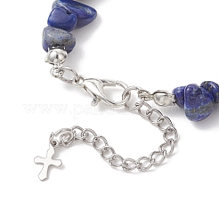 Браслеты из натурального лазурита и синтетической бирюзы для женщин&nbsp;BJEW-JB13230