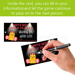 100 шт. бумажная багажная бирка с изображением утки AJEW-CN0003-40B