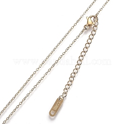 304ステンレススチールペンダントネックレス  ラインストーンとカニカン付き  ハート  ミックスカラー  17-3/4インチ（45cm）&nbsp;STAS-A049-13