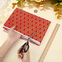 Baumwollstoff mit Meerjungfrauen- und Fischschuppenmuster&nbsp;DIY-WH0504-902A