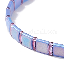 Bracelet perles tressées rocailles japonaises rectangle&nbsp;BJEW-JB08653