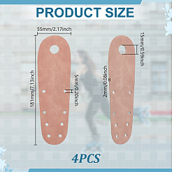 Плоские защитные накладки на носок из замши AJEW-WH0270-860A-01