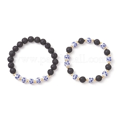 2 шт. эластичные браслеты ручной работы из фарфора&nbsp;BJEW-JB13016