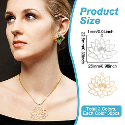 60 шт. 2 стиля долговечных латунных подвесок с покрытием&nbsp;KK-HY0003-73