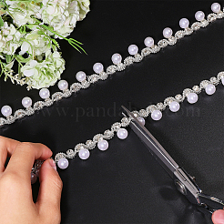 1 ярд латунной цепочки со стразами и искусственным жемчугом&nbsp;OCOR-GL0001-08A