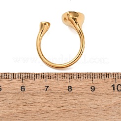 Anelli aperti a bracciale in acciaio inossidabile 304 con pavé di zirconi cubici per donna&nbsp;RJEW-K319-02D-G
