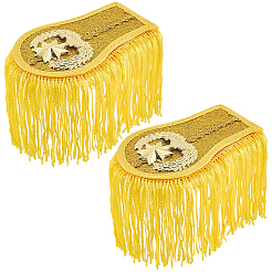 1 paio di spalline in tessuto non tessuto e nappe in poliestere&nbsp;AJEW-CN0007-72B-01