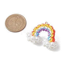 Подвески из радуги из стеклянного бисера ручной работы PALLOY-MZ00502