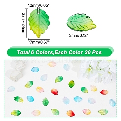 120шт 6 цвета стеклянные бусины GLAA-AR0001-35