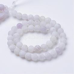 Натуральные и крашеные нити шарик потрескивание агата&nbsp;G-T056-8mm-04