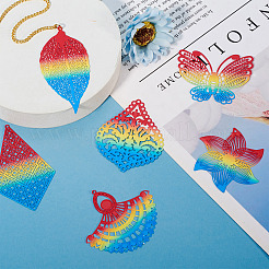 32 шт. 8 стильных филигранных подвески из нержавеющей стали 430&nbsp;STAS-BY0001-05