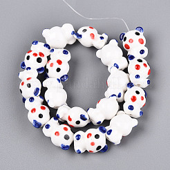 Фарфора ручной работы шарик нити PORC-N011-02C