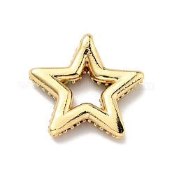 Латунное покрытие стойки микро паве кубический цирконий соединительные кольца KK-D078-02G-04