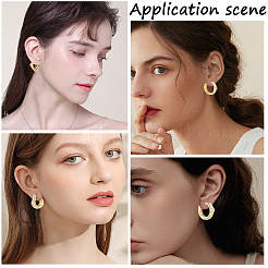 5 пара серег-колец в 5 стилях с латунным микропаве из прозрачного кубического циркония EJEW-BBC0002-02