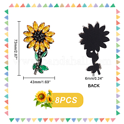 Аппликации из страз в виде подсолнуха&nbsp;AJEW-WH0367-60