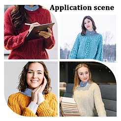 Съемные воротники из хлопка&nbsp;AJEW-WH20816-025C