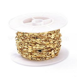Латунные плоские цепочки с пайетками&nbsp;CHC-D028-07G