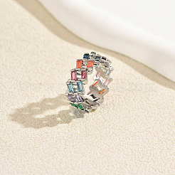 Messing-Fingerringe mit Pavé-Zirkonia für Damen&nbsp;MR6929