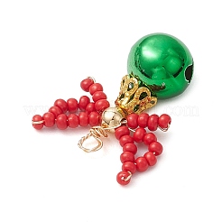 4 шт. 4-х цветные латунные подвески-колокольчики&nbsp;PALLOY-MZ00715