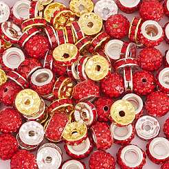 120 Stück 4 Stil Pavé-Discokugel-Perlen&nbsp;RB-TA0001-17