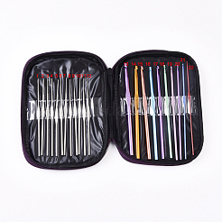 Juegos de ganchos de crochet de aleación de aluminio y acero inoxidable.&nbsp;TOOL-WH0117-57