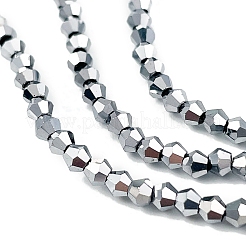 Прозрачные стеклянные бусины гальваническим пряди&nbsp;EGLA-A039-T2mm-UA05