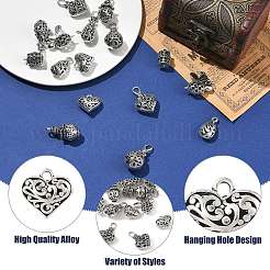 16 pièces 8 styles pendentifs en alliage de style tibétain&nbsp;FIND-CJ0006-10