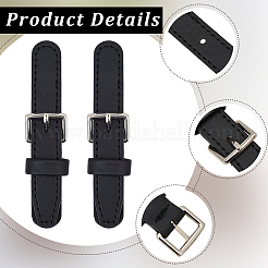 8 Paar Knebelschnallen aus PU-Leder&nbsp;DIY-GF0012-96B