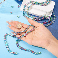 2 нити гальванизированные стеклянные бусины нить&nbsp;EGLA-TA0001-96