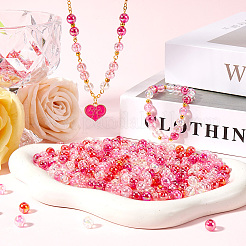 500 шт. 5-х цветные прозрачные акриловые бусины ко Дню святого Валентина&nbsp;MACR-SP0001-29B